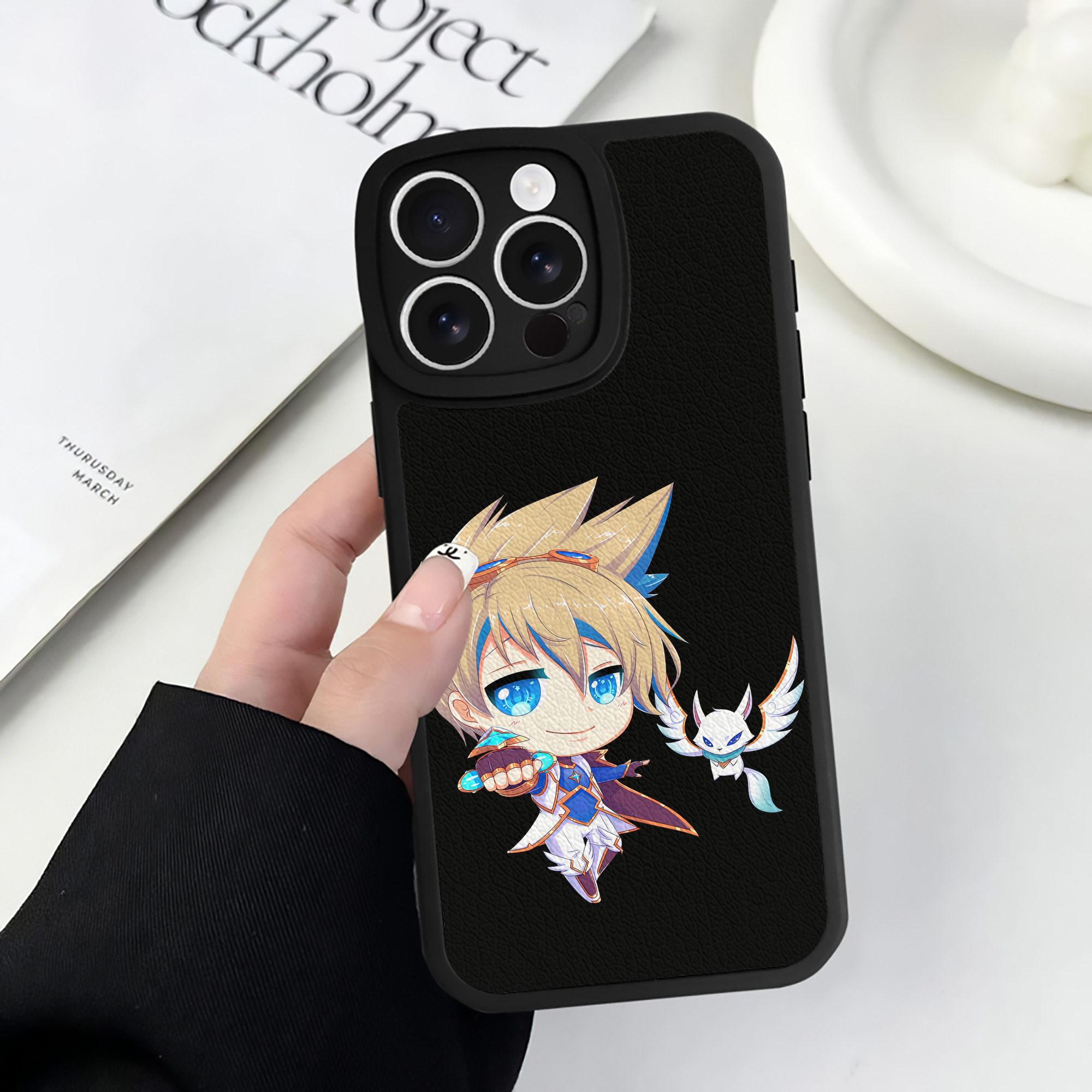 （画像用） リーグ・オブ・レジェンド League of Legends LOL 【iPhone 16シリーズ対応】シリコンスマホケース（レザー調） 材質：シリコン